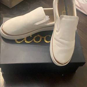 Cocci White slip on leather sneakers